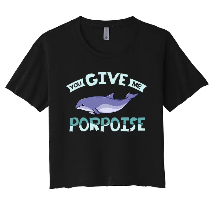 Vaquita Porpoise Dolphin Marine Biologist Women's Crop Top Tee