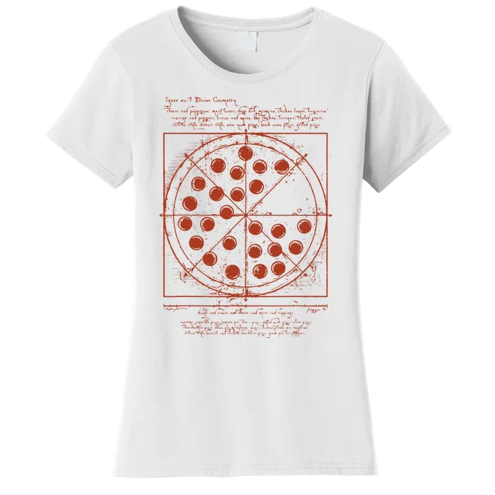 Vitruvian Pizza Da Vinci Funny Movie Reference Women's T-Shirt