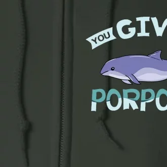 Vaquita Porpoise Dolphin Marine Biologist Full Zip Hoodie