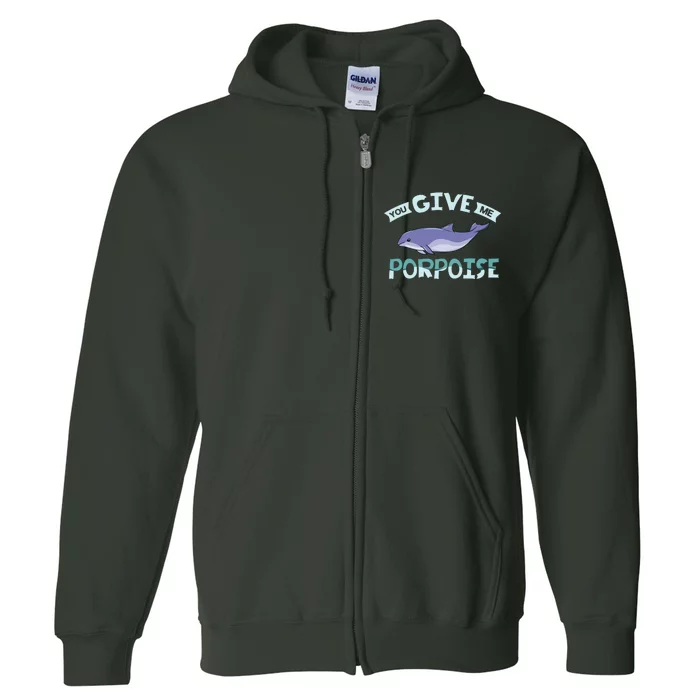 Vaquita Porpoise Dolphin Marine Biologist Full Zip Hoodie