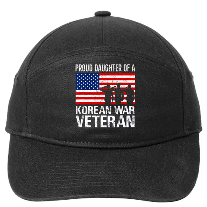 Vintage Proud Daughter Of A Korean War Veteran 7-Panel Snapback Hat