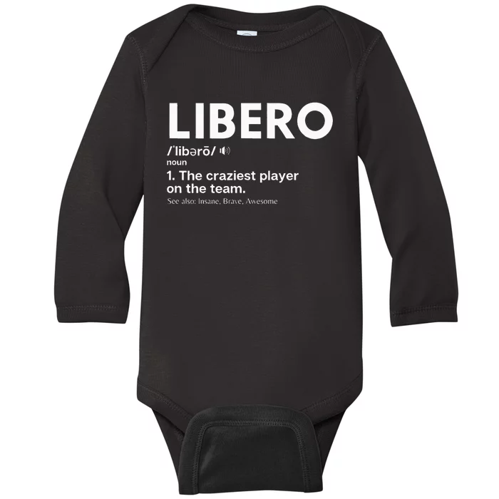 Volleyball Players Defensive Specialist Libero Baby Long Sleeve Bodysuit