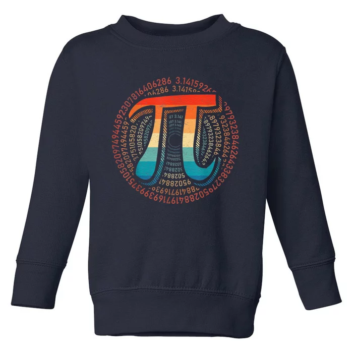 Vintage Pi Day Funny Pi Mathematic Math For Teachers Toddler Sweatshirt