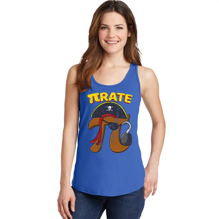 Vintage Pi Day Pirate Pi Symbol Graphic Art Math Lover Cool Gift Ladies Essential Tank