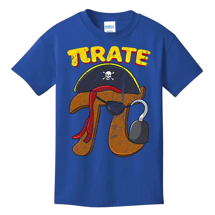 Vintage Pi Day Pirate Pi Symbol Graphic Art Math Lover Cool Gift Kids T-Shirt