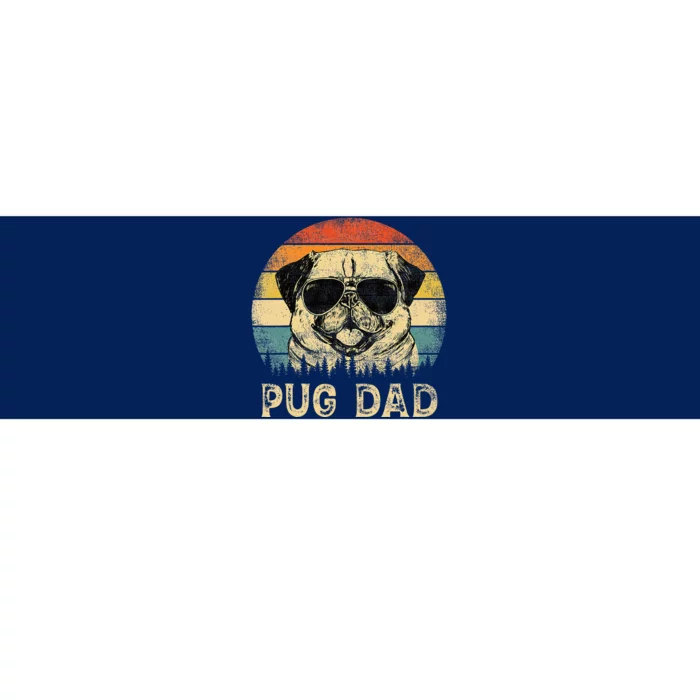 Vintage Pug Dad Dog Lovers FatherS Day Bumper Sticker