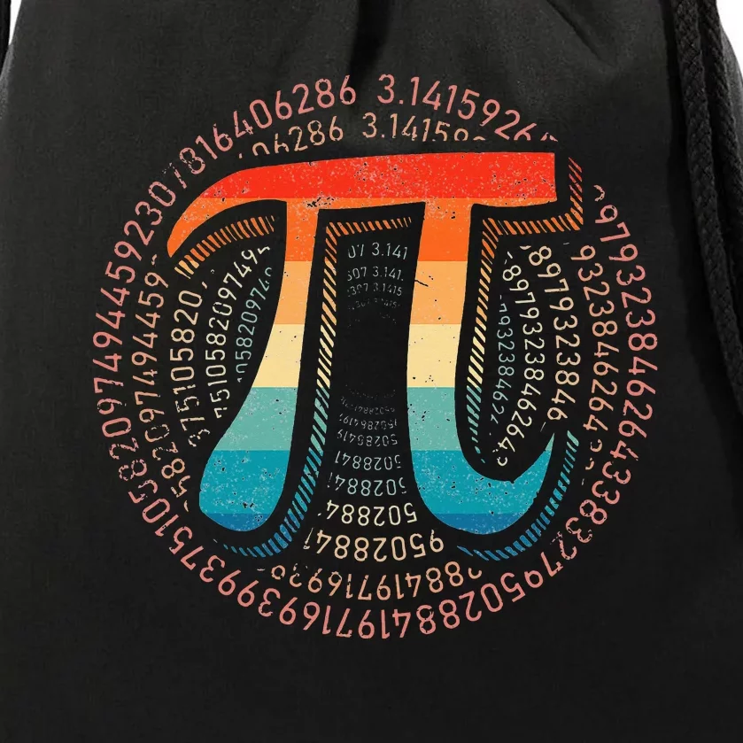 Vintage Pi Day Funny Pi Mathematic Math for Teachers Drawstring Bag