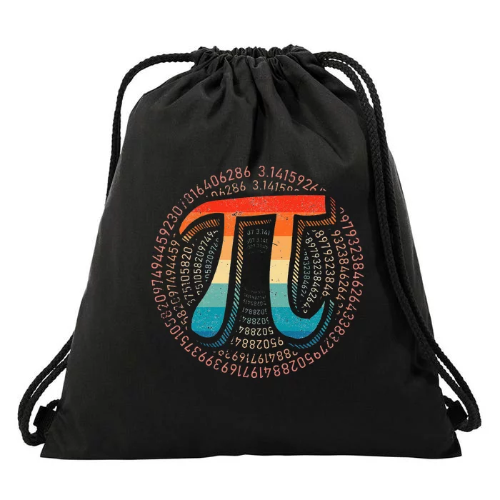 Vintage Pi Day Funny Pi Mathematic Math for Teachers Drawstring Bag