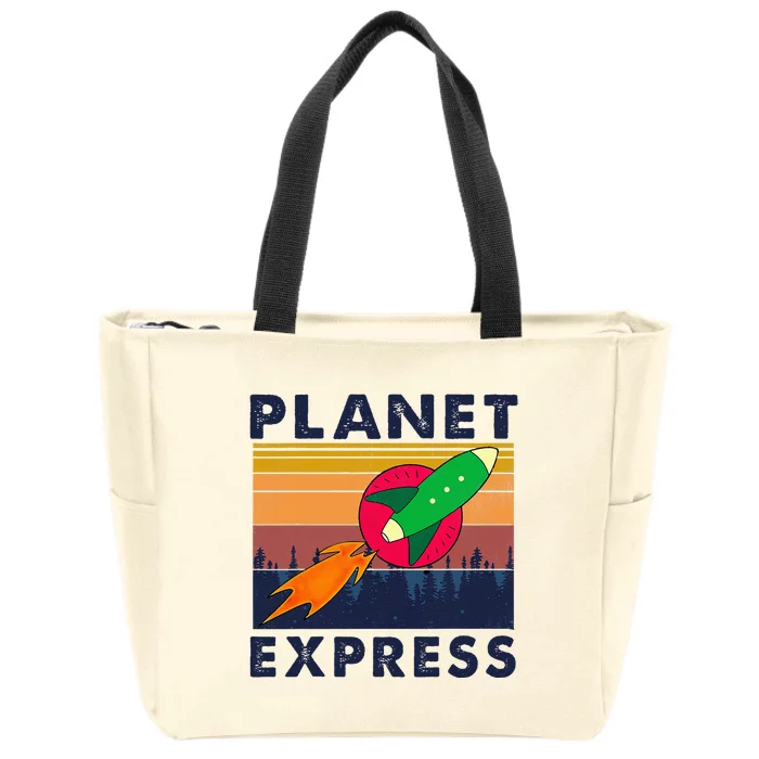 Vintage Planet Express Costume Zip Tote Bag