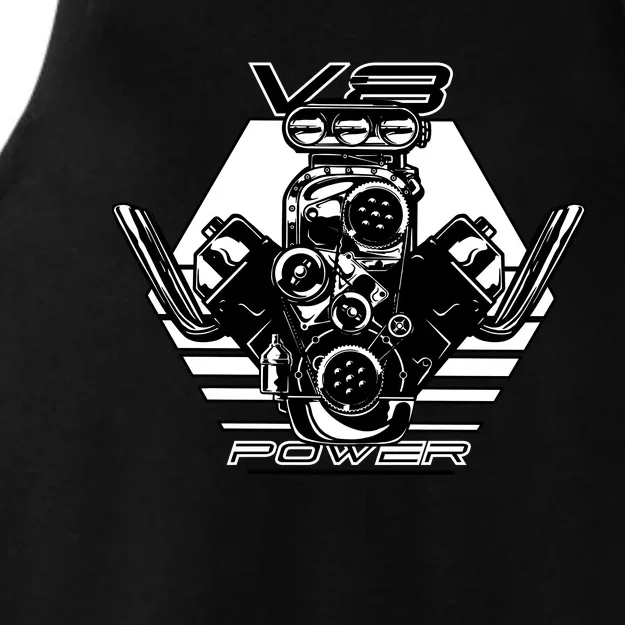 V8 Power Engine Ladies Tri-Blend Wicking Tank