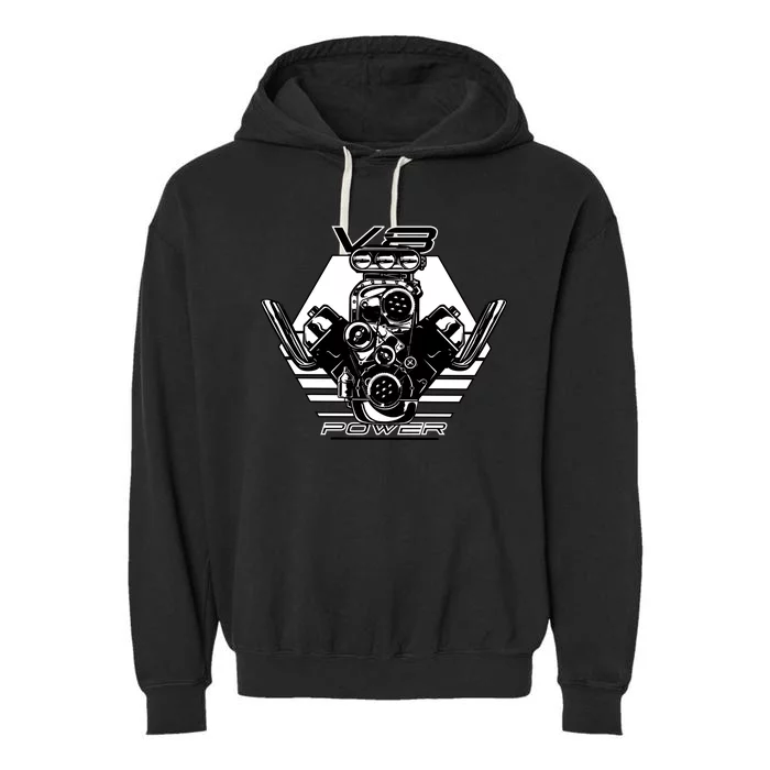 V8 Power Engine Garment-Dyed Fleece Hoodie