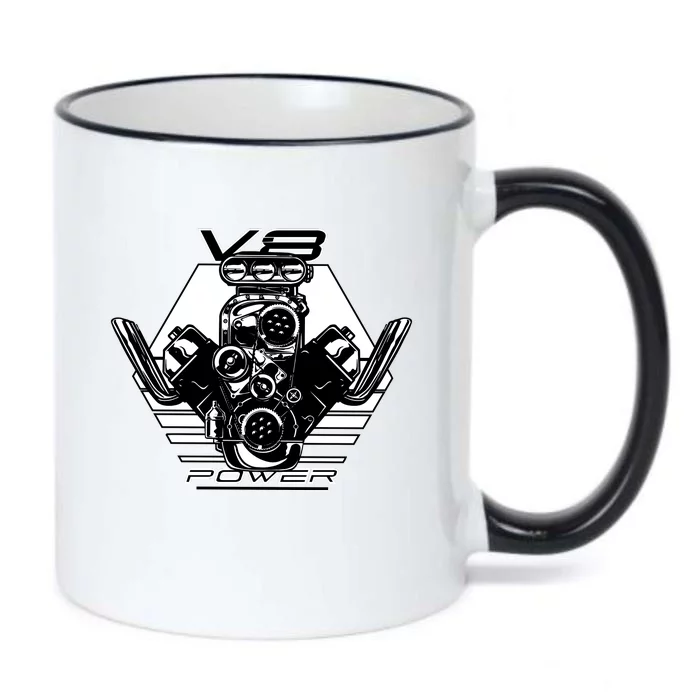 V8 Power Engine Black Color Changing Mug