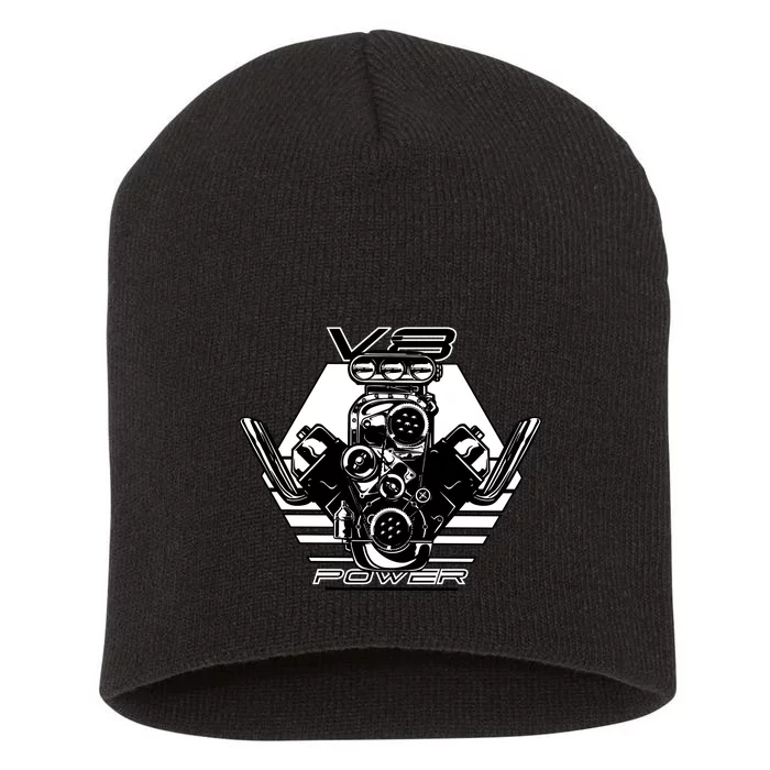 V8 Power Engine Short Acrylic Beanie