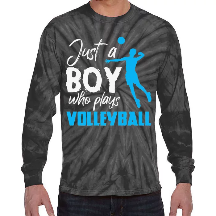 Volleyball Player funny Just A  Who Plays Volleyball Tie-Dye Long Sleeve Shirt