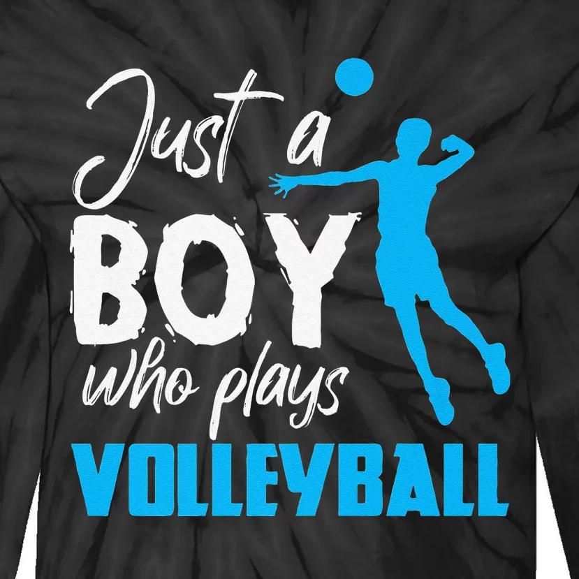 Volleyball Player funny Just A  Who Plays Volleyball Tie-Dye Long Sleeve Shirt