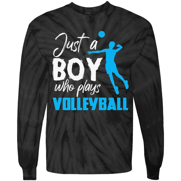 Volleyball Player funny Just A  Who Plays Volleyball Tie-Dye Long Sleeve Shirt