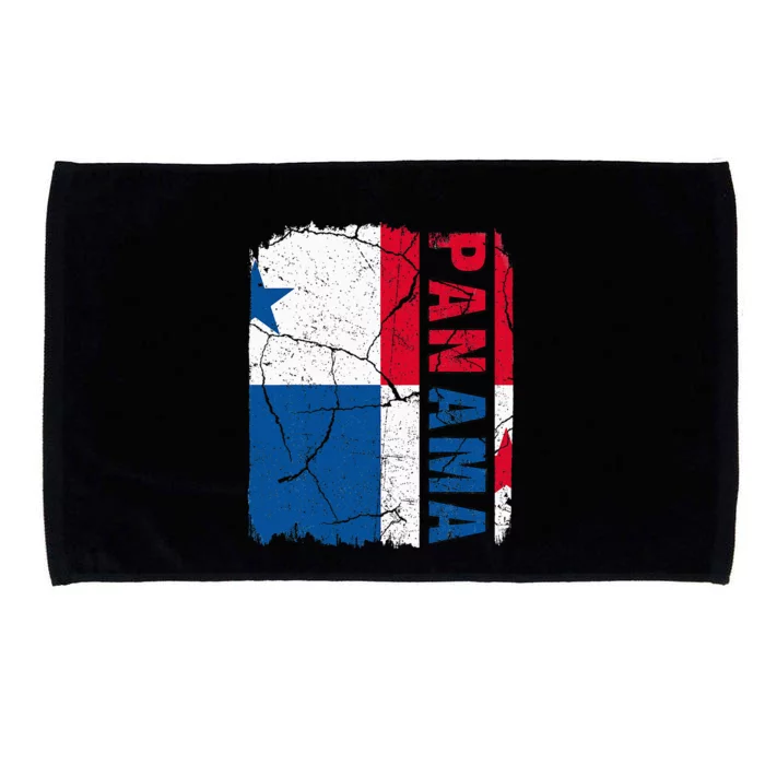 Vintage Panamanian Flag Panama Pride Roots Heritage Gift Microfiber Hand Towel