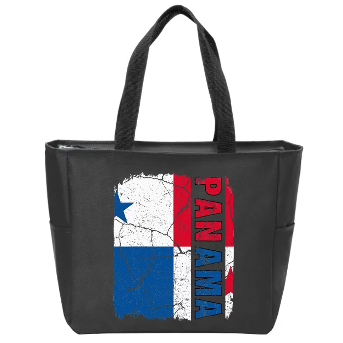 Vintage Panamanian Flag Panama Pride Roots Heritage Gift Zip Tote Bag