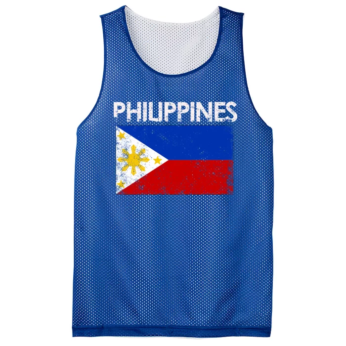 Vintage Philippines Filipino Flag Pride Gift Great Gift Mesh Reversible Basketball Jersey Tank