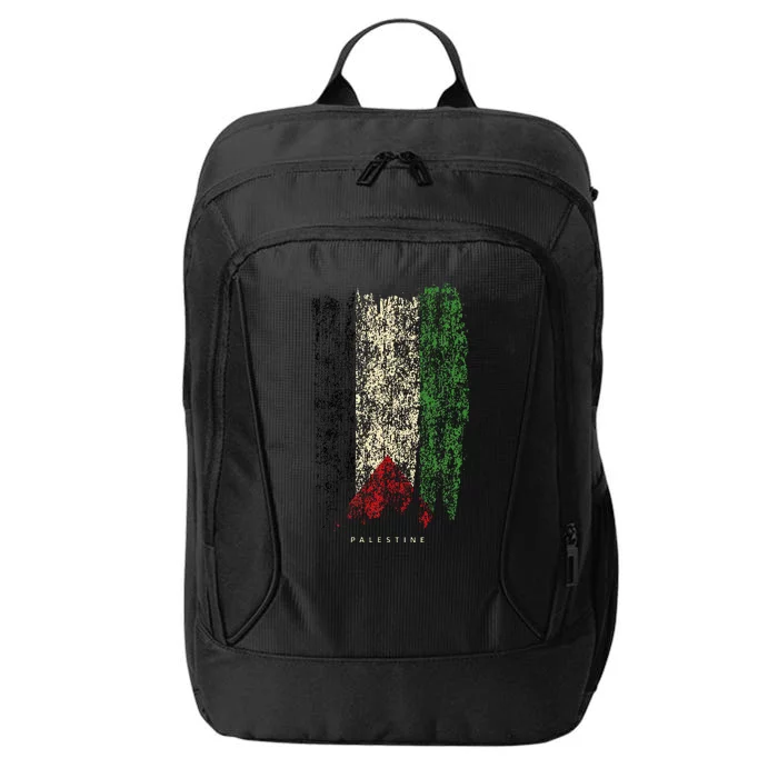 Vintage Palestine Flag Retro Palestinian Flag Palestinian City Backpack