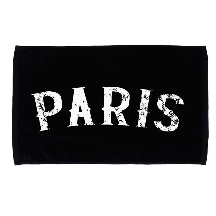 Vintage Paris France Distressed White Text Apparel Swea Microfiber Hand Towel