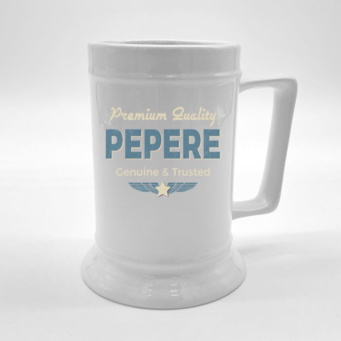 Vintage Pepere Fathers Day Gift Wwii Pilot Wings Front & Back Beer Stein