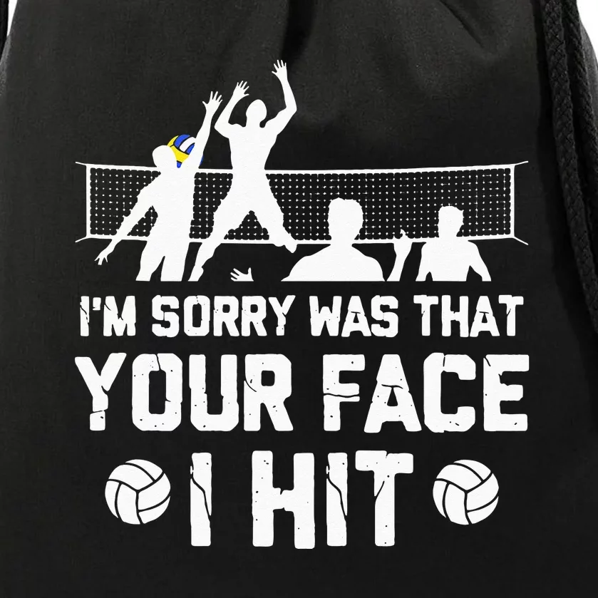 Volleyball Player Funny Beach Volleyball Drawstring Bag