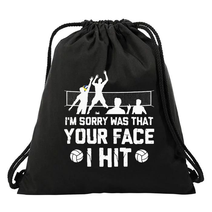 Volleyball Player Funny Beach Volleyball Drawstring Bag