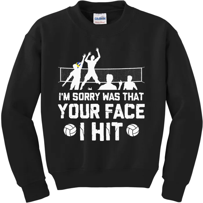 Volleyball Player Funny Beach Volleyball Kids Sweatshirt