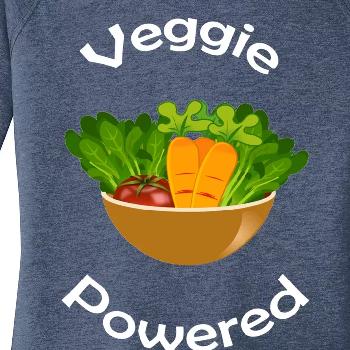 Veggie Powered Funny Vegan Vegetarian Diet Lifestyle Gift Women's Perfect Tri Tunic Long Sleeve Shirt