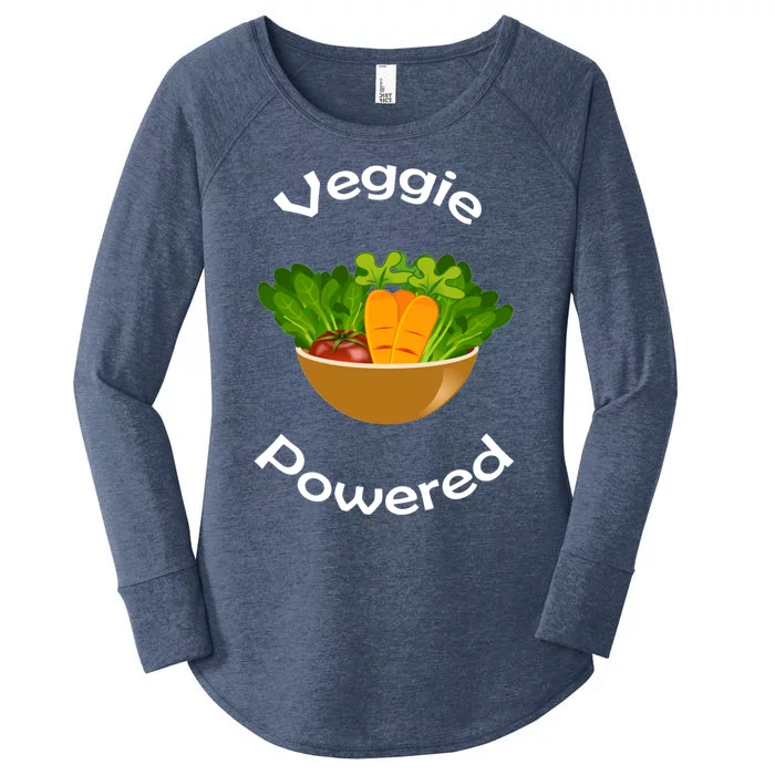 Veggie Powered Funny Vegan Vegetarian Diet Lifestyle Gift Women's Perfect Tri Tunic Long Sleeve Shirt