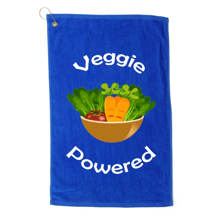 Veggie Powered Funny Vegan Vegetarian Diet Lifestyle Gift Platinum Collection Golf Towel