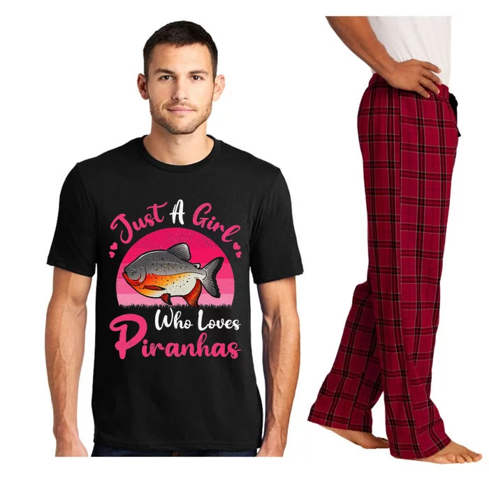 Vintage Piranha Fish Lover Just A Who Loves Piranhas Pajama Set