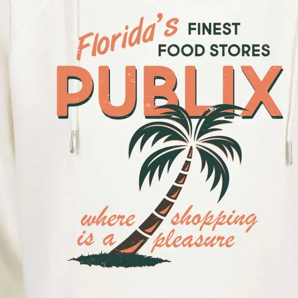 Vintage Publix Florida's Finest Food Stores Womens Funnel Neck Pullover Hood