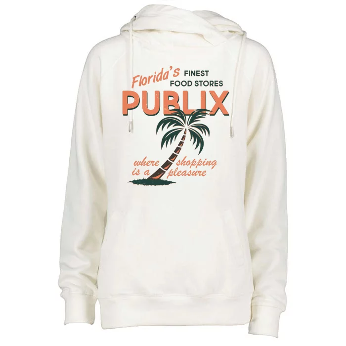 Vintage Publix Florida's Finest Food Stores Womens Funnel Neck Pullover Hood