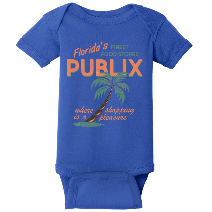 Vintage Publix Florida's Finest Food Stores Baby Bodysuit