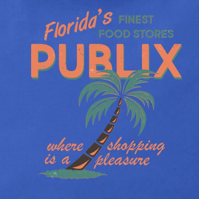 Vintage Publix Florida's Finest Food Stores Zip Tote Bag