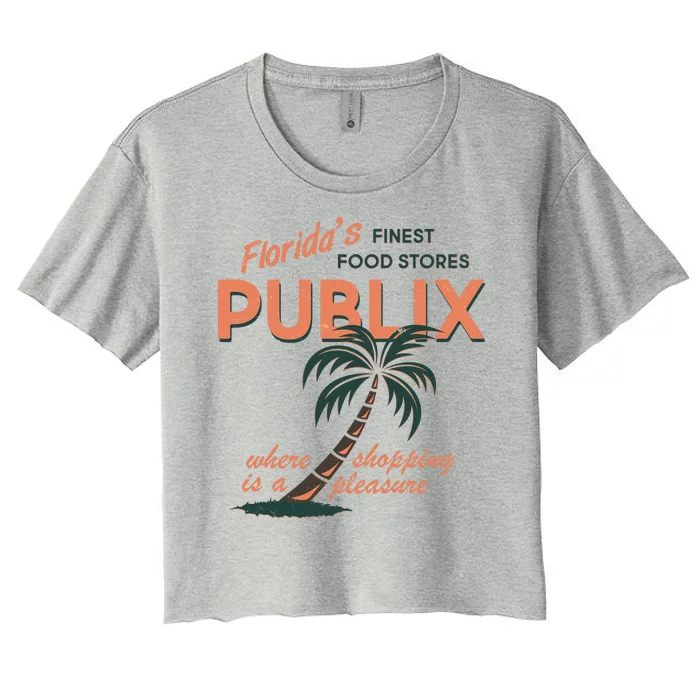 Vintage Publix Florida's Finest Food Stores Women's Crop Top Tee