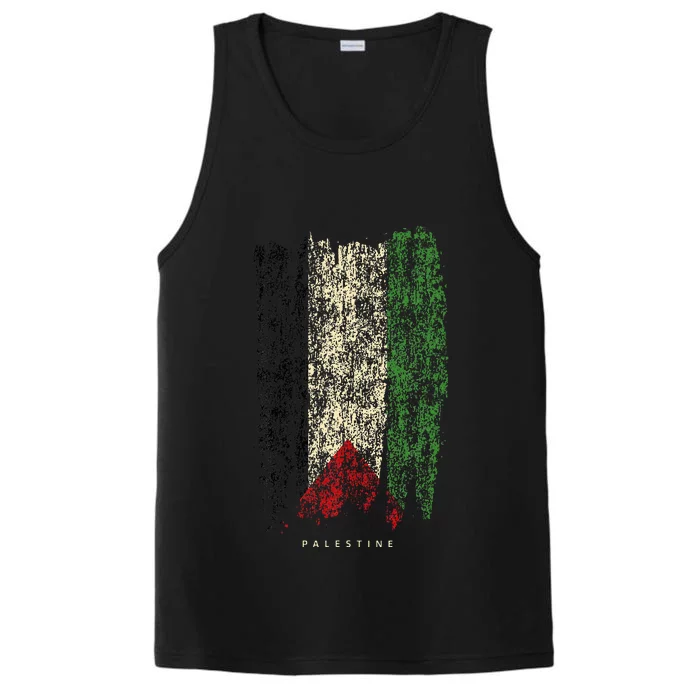 Vintage Palestine Flag Retro Palestinian Flag Palestinian Performance Tank