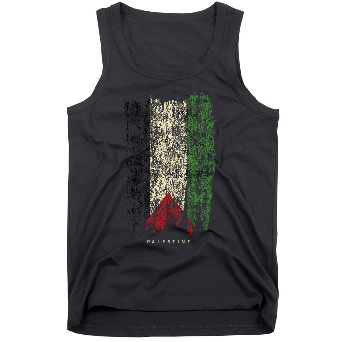 Vintage Palestine Flag Retro Palestinian Flag Palestinian Tank Top