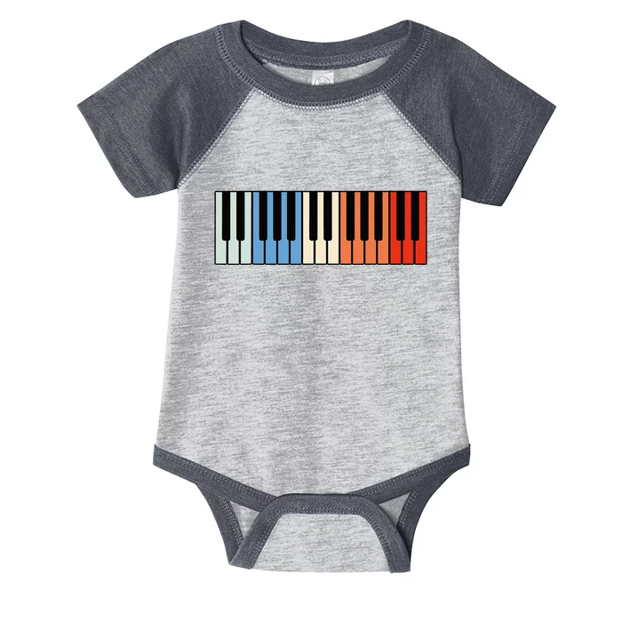 Vintage Piano Funny Pianist Music Keyboard Musician Outfit Infant Baby Jersey Bodysuit