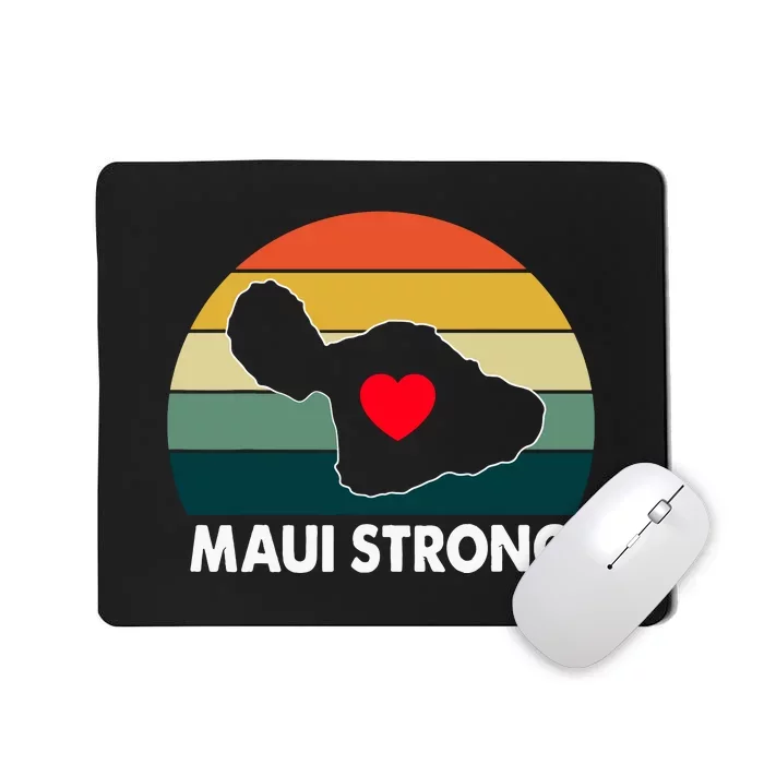 Vintage Pray For Maui Hawaii Strong Heart Gift Maui Fires Mousepad