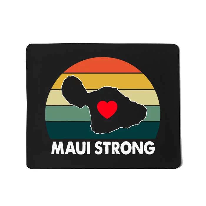 Vintage Pray For Maui Hawaii Strong Heart Gift Maui Fires Mousepad