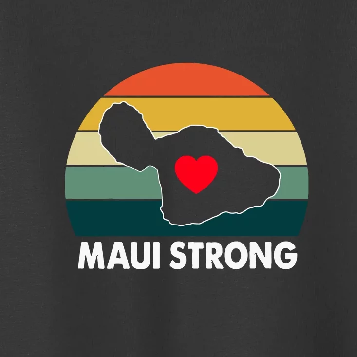 Vintage Pray For Maui Hawaii Strong Heart Gift Maui Fires Toddler T-Shirt