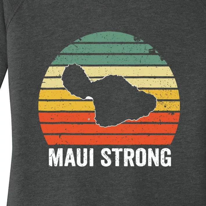 Vintage Pray For Maui Hawaii Strong Gift Women's Perfect Tri Tunic Long Sleeve Shirt