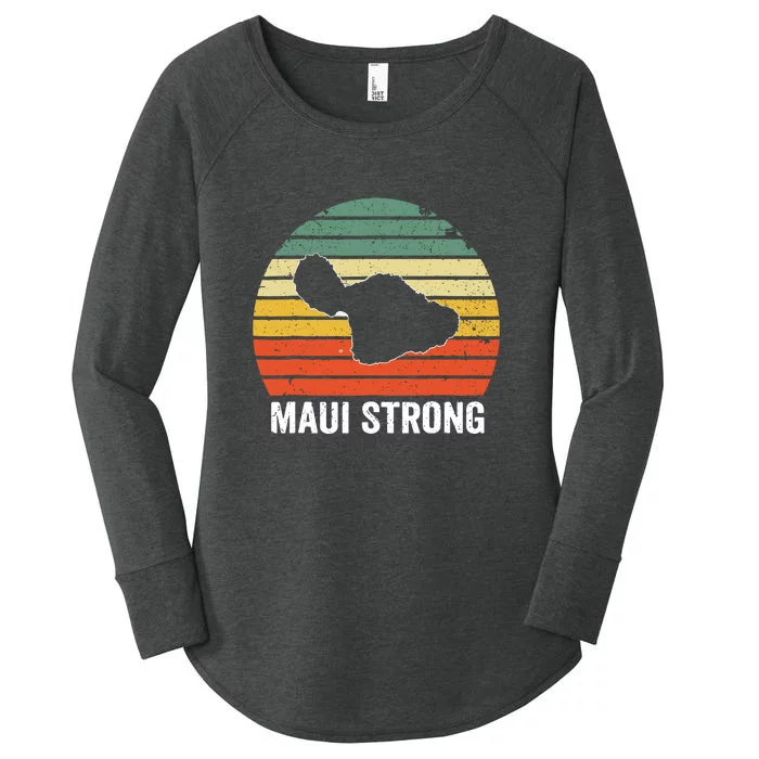 Vintage Pray For Maui Hawaii Strong Gift Women's Perfect Tri Tunic Long Sleeve Shirt