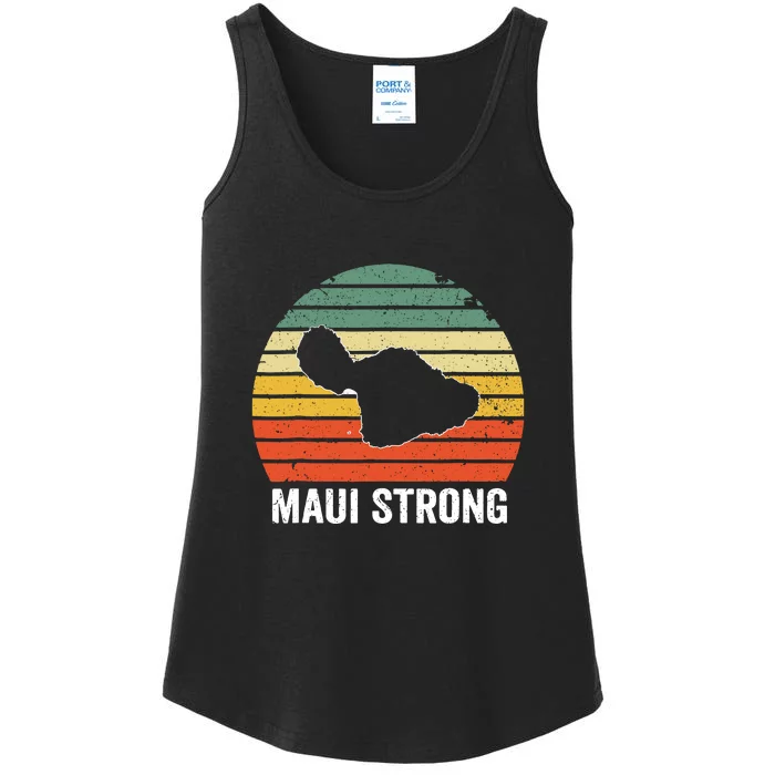 Vintage Pray For Maui Hawaii Strong Gift Ladies Essential Tank