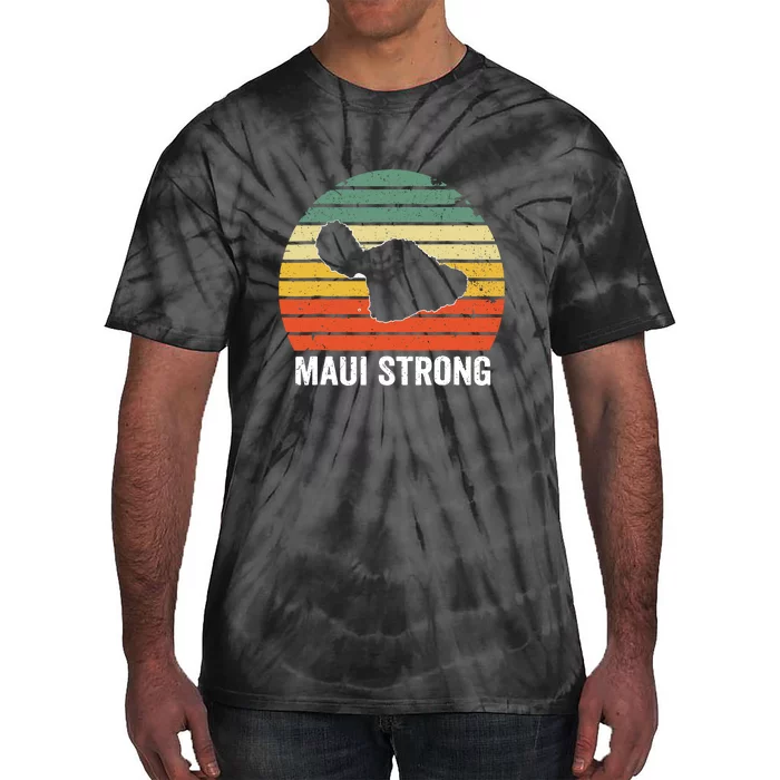 Vintage Pray For Maui Hawaii Strong Gift Tie-Dye T-Shirt