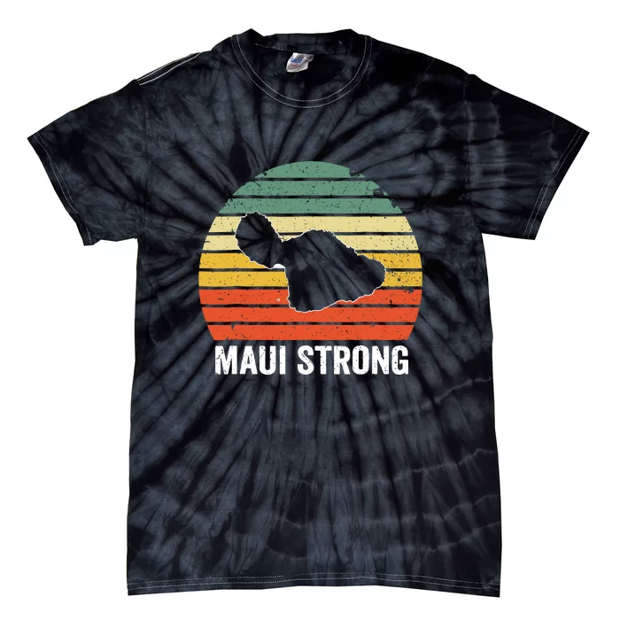 Vintage Pray For Maui Hawaii Strong Gift Tie-Dye T-Shirt