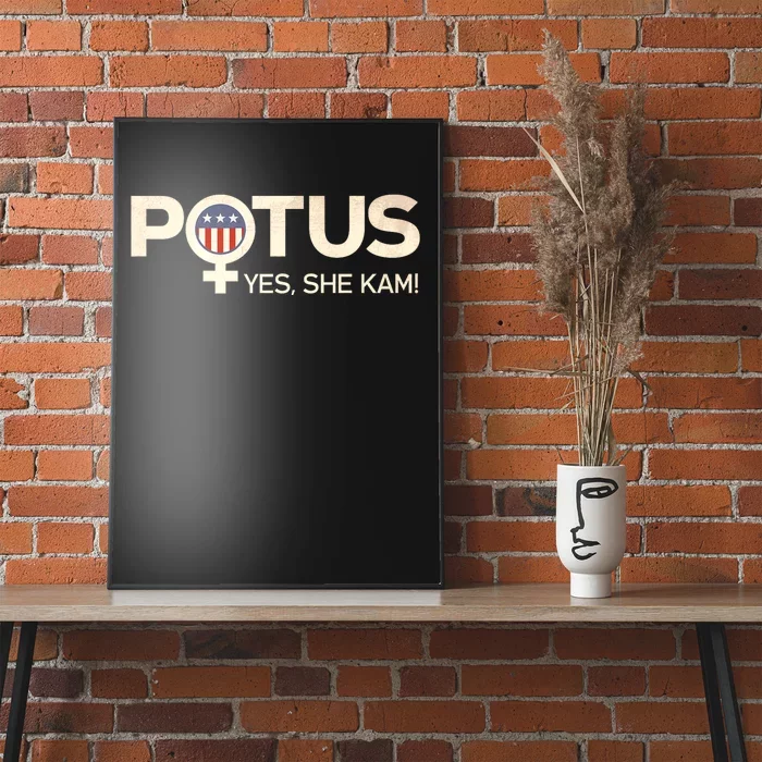 Vintage Potus Female Symbol Yes She Kam Harris For President Poster